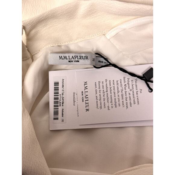New MM LaFleur Top XS Womens Antoinette Blouse Soft Weave Cross Front - Picture 7 of 8